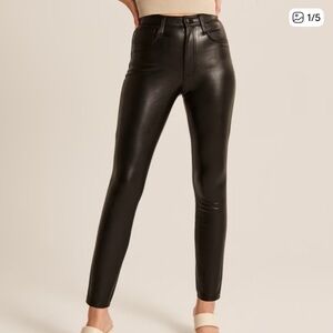 Abercrombie Vegan Leather Skinny High Rise Pants 29 Short